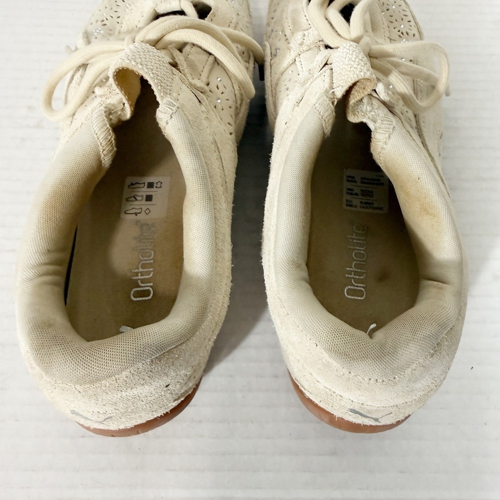 PUMA Speedcat Go Bejeweled Suede Geometric Ortholite Alpine Snow Sneakers Size 8 - Picture 5 of 7